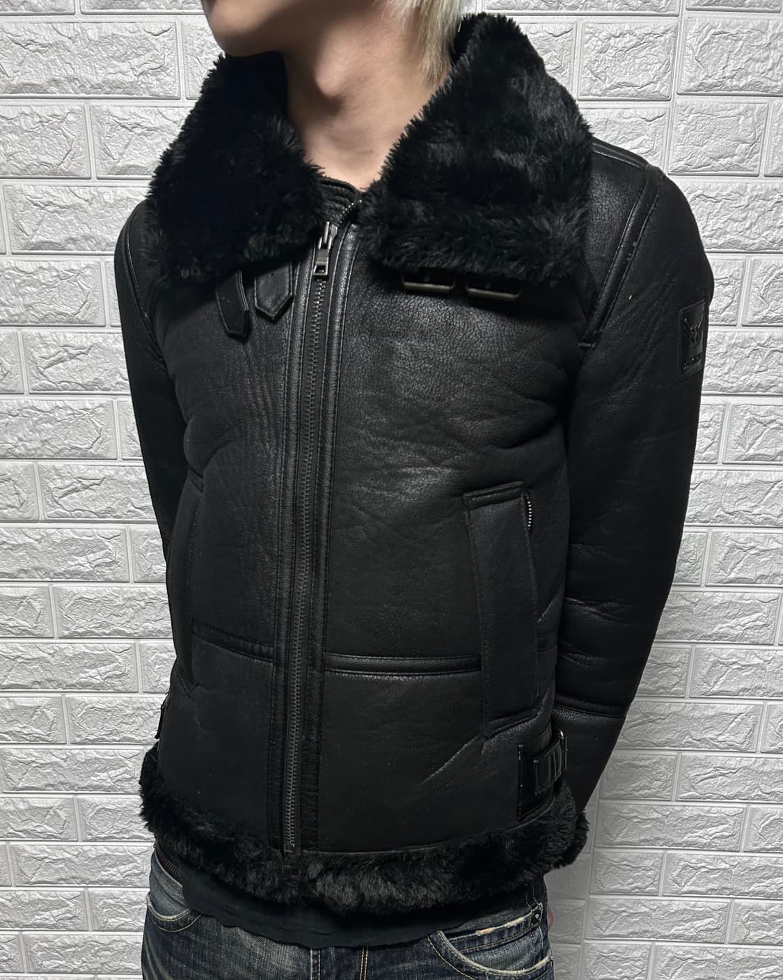 버커루 시어링 버클 무스탕 자켓 상품이미지2