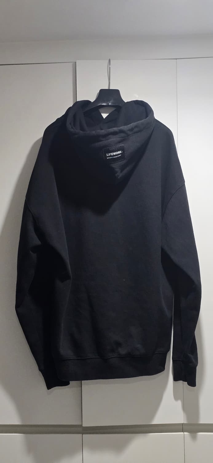 라이프워크 불독 가죽 실버 패치 데일리 머슬핏 후드티 상품이미지2