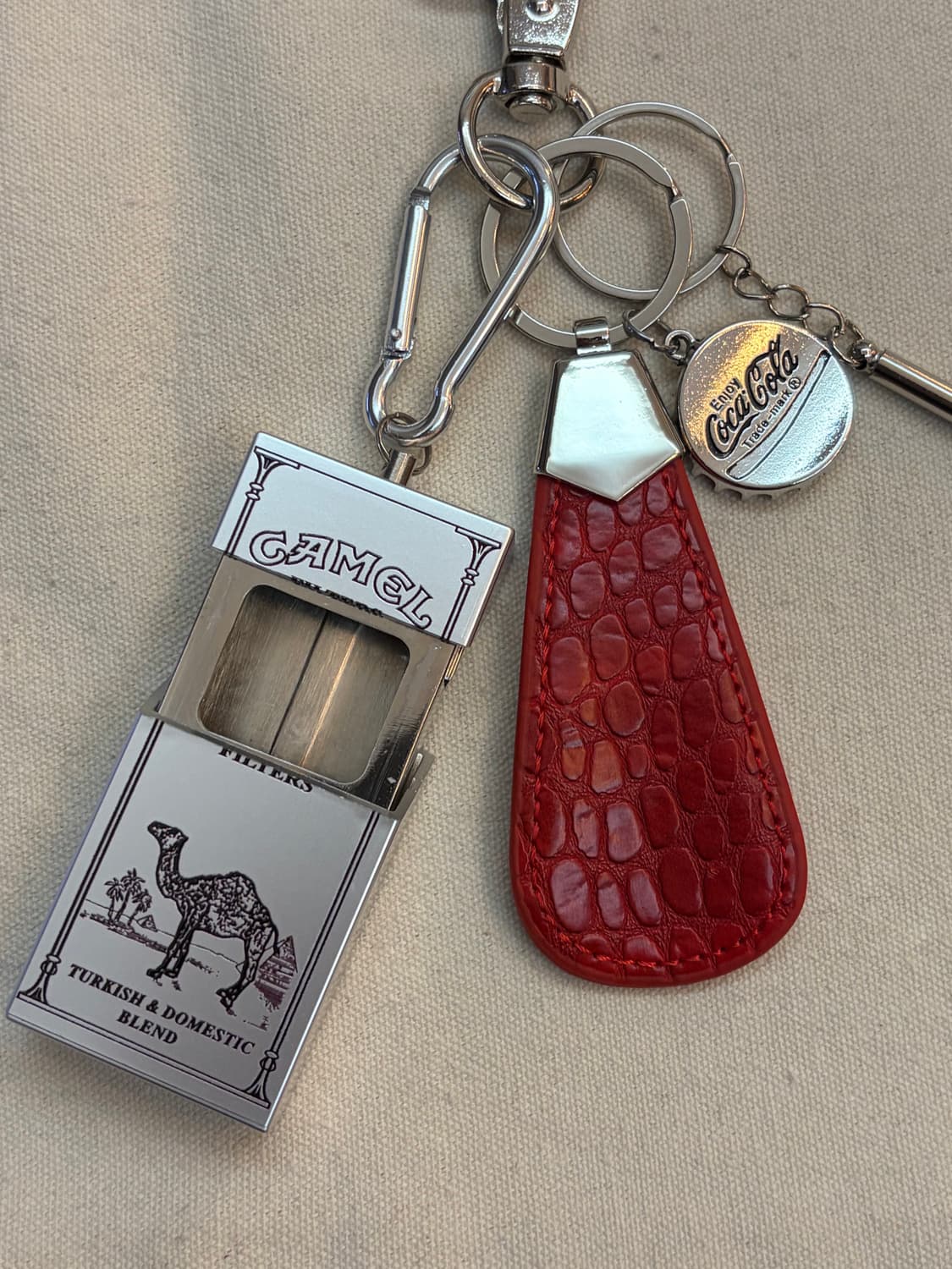 빈티지 레더 멀티 참 키링 상품이미지4