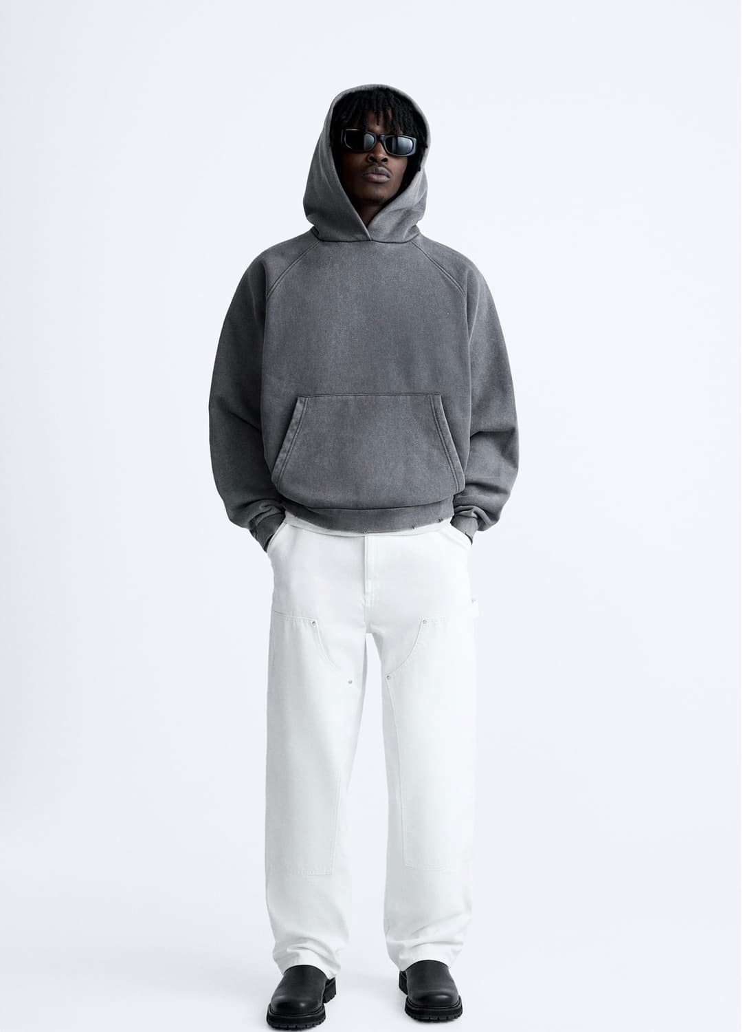 자라 zara 박시핏 boxy fit 크롭 후드 상품이미지3