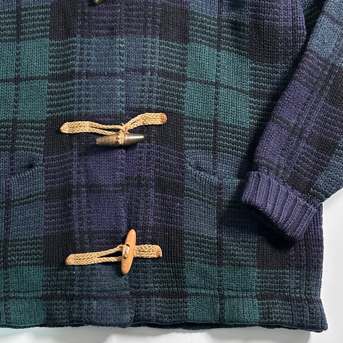 90s 폴로 블랙와치 울 더플 가디건 상품이미지4