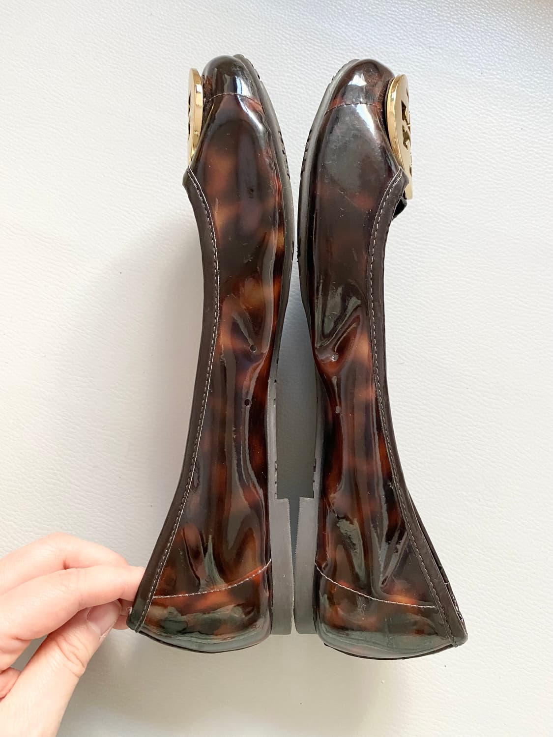 [토리버치] 토르토이즈 쉘 레바 발레 호피 젤리 플랫슈즈 6.5(정품) 상품이미지4