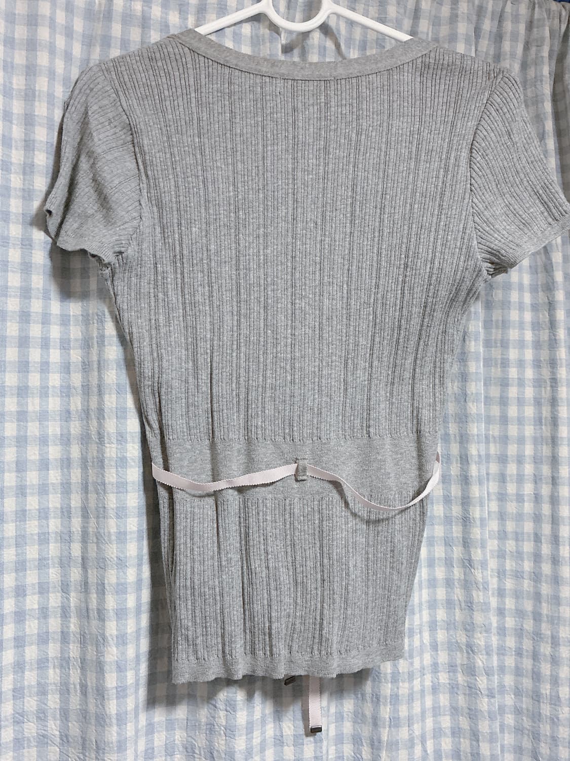 (마지막가격인하)버버리 블루라벨 발레코어 반소매 그레이 리본 가디건 상품이미지4