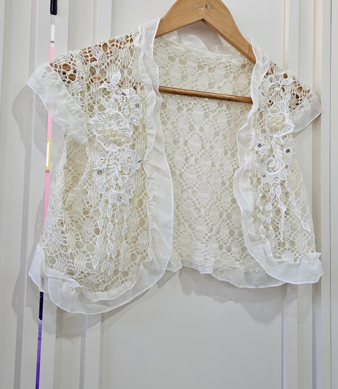 빈티지 플라워 레이스 크롭 볼레로 상품이미지2