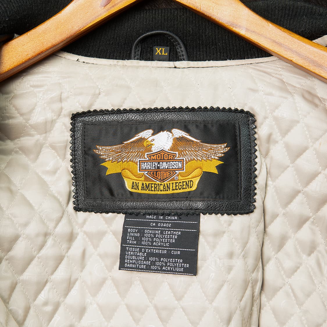 [XL] 90s 할리데이비슨 올레더 바시티 자켓 블랙+오렌지  상품이미지7