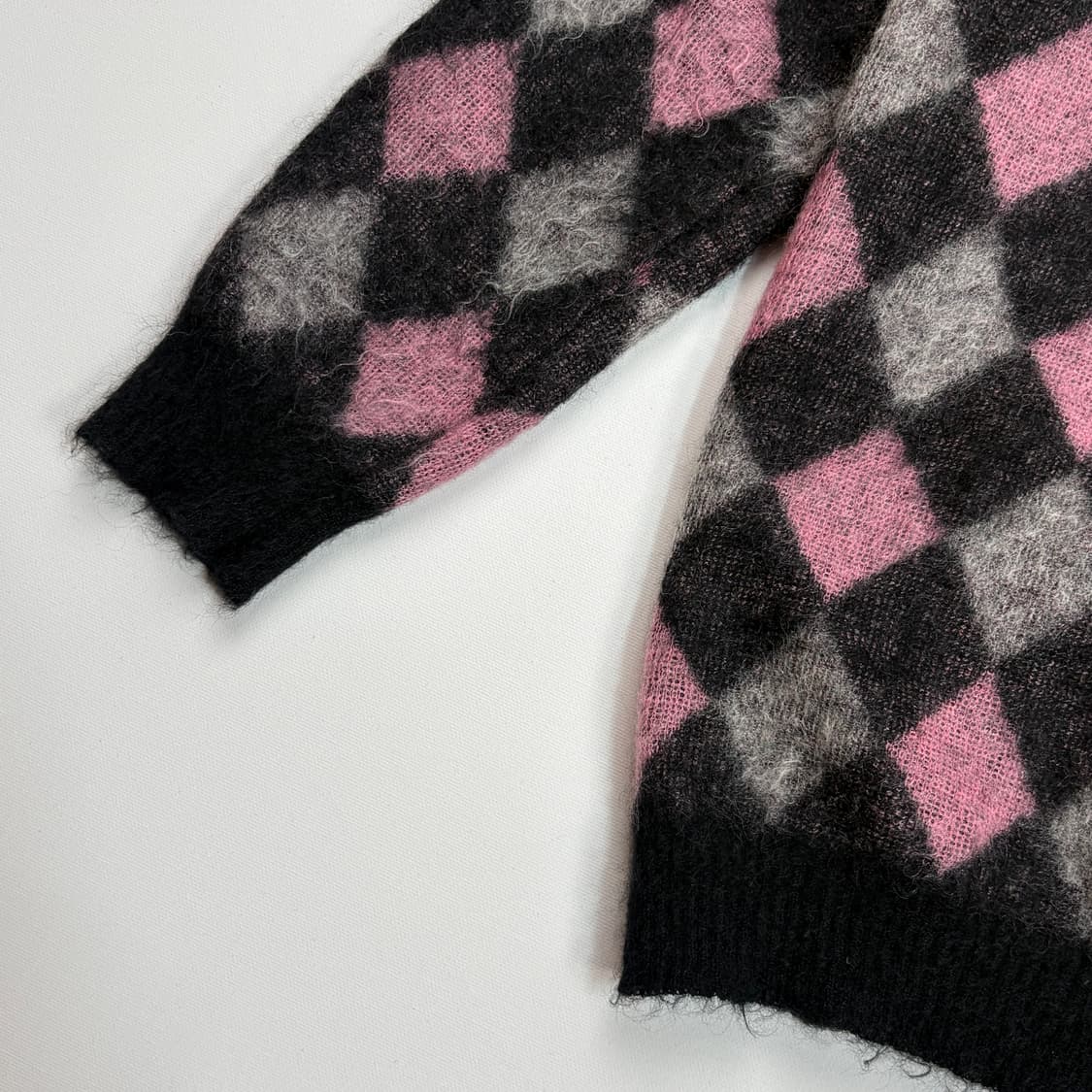 10A/W 와코마리아 아가일 패턴 가디건 상품이미지5