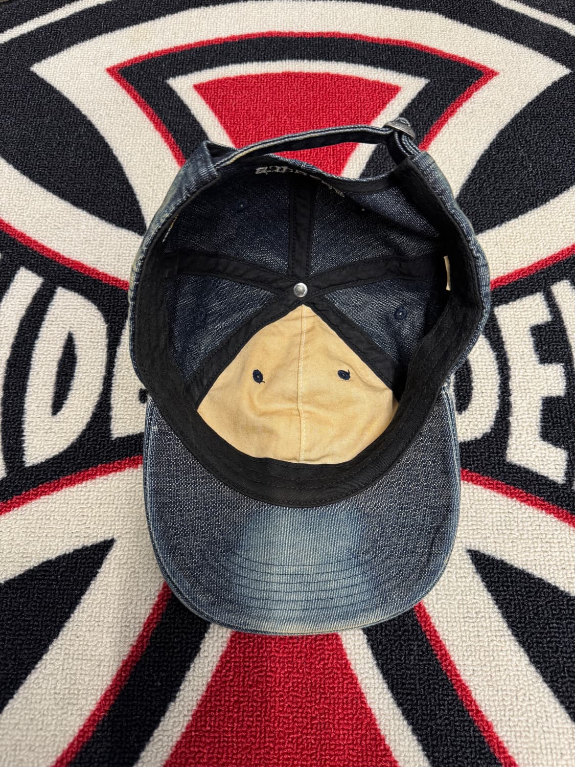 슈프림 코듀라 데님 에스 로고 6 패널 캡 블리치드 인디고 상품이미지5