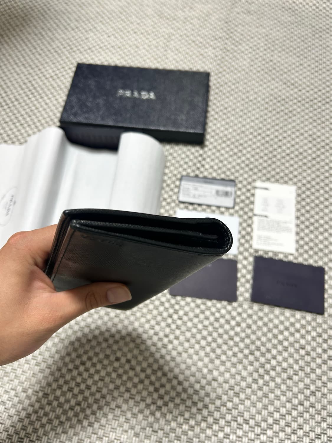 [풀구성품] 프라다 사피아노 블랙 장지갑 상품이미지6