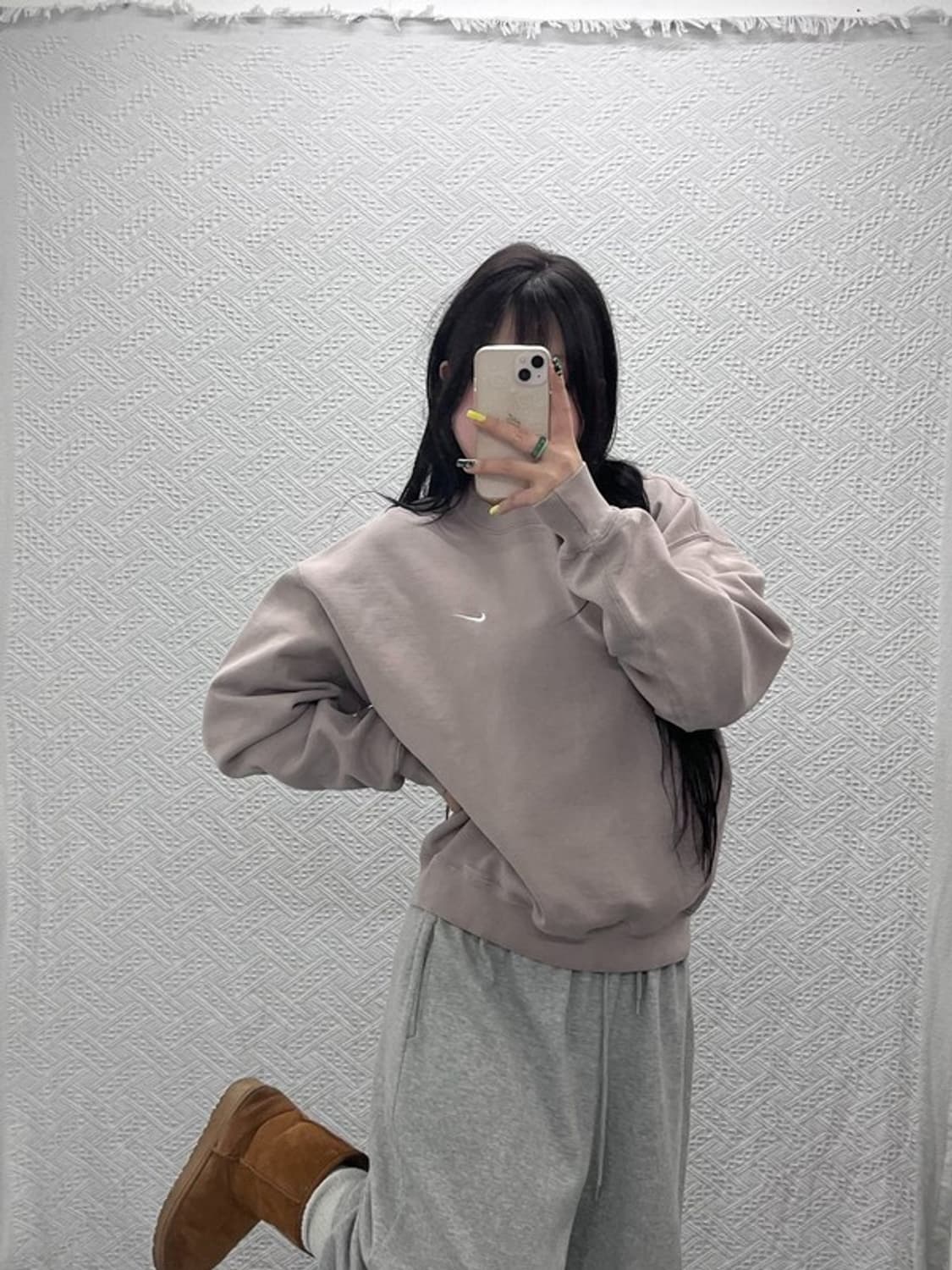 나이키 NRG 솔로 스우시 폭닥 카페라떼 맨투맨 L C07398 상품이미지1