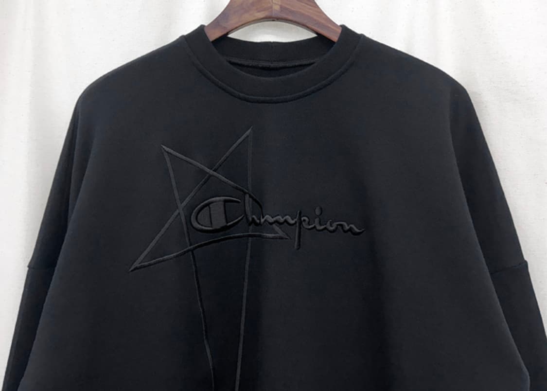 릭오웬스 챔피온 펜타그램 로고 맨투맨 상품이미지2