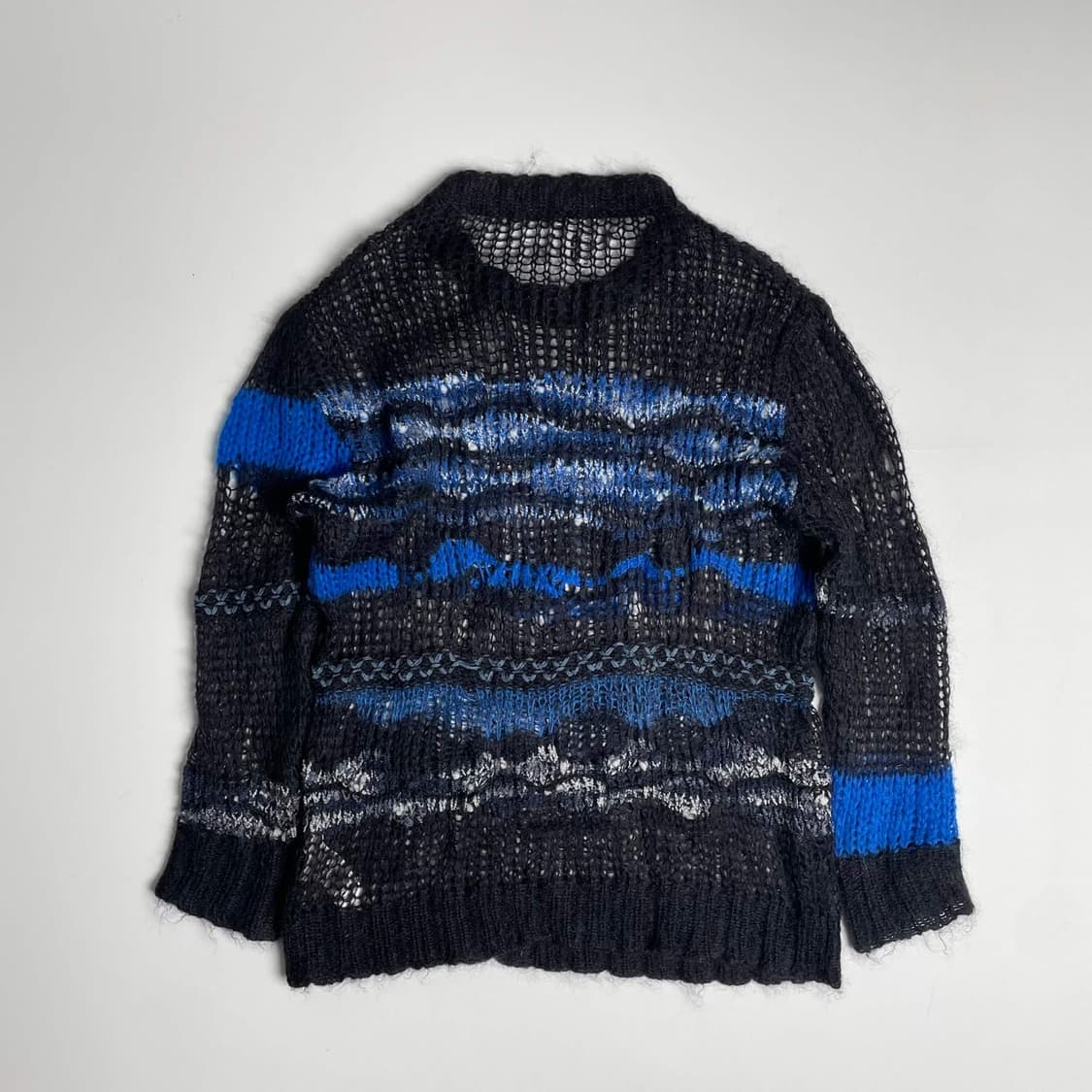 Diesel 블루 모헤어 시스루 니트 상품이미지5