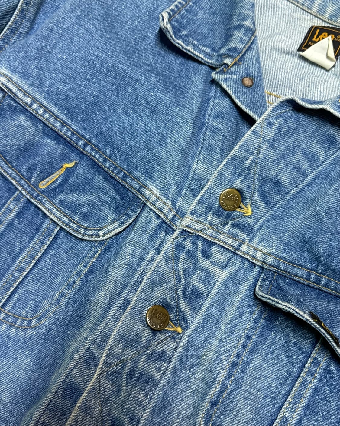 80's Lee x 하드록 카페 데님 트러커 자켓 L 상품이미지3
