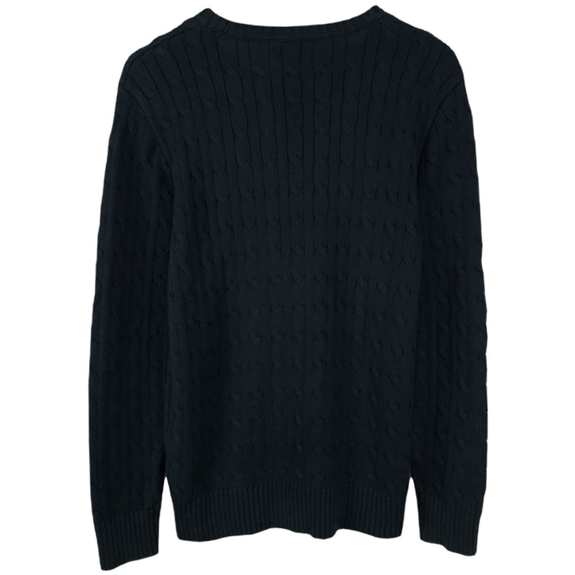 [폴로 랄프로렌] 포니 로고 자수 케이블 꽈배기 니트 블랙 M19306 상품이미지3