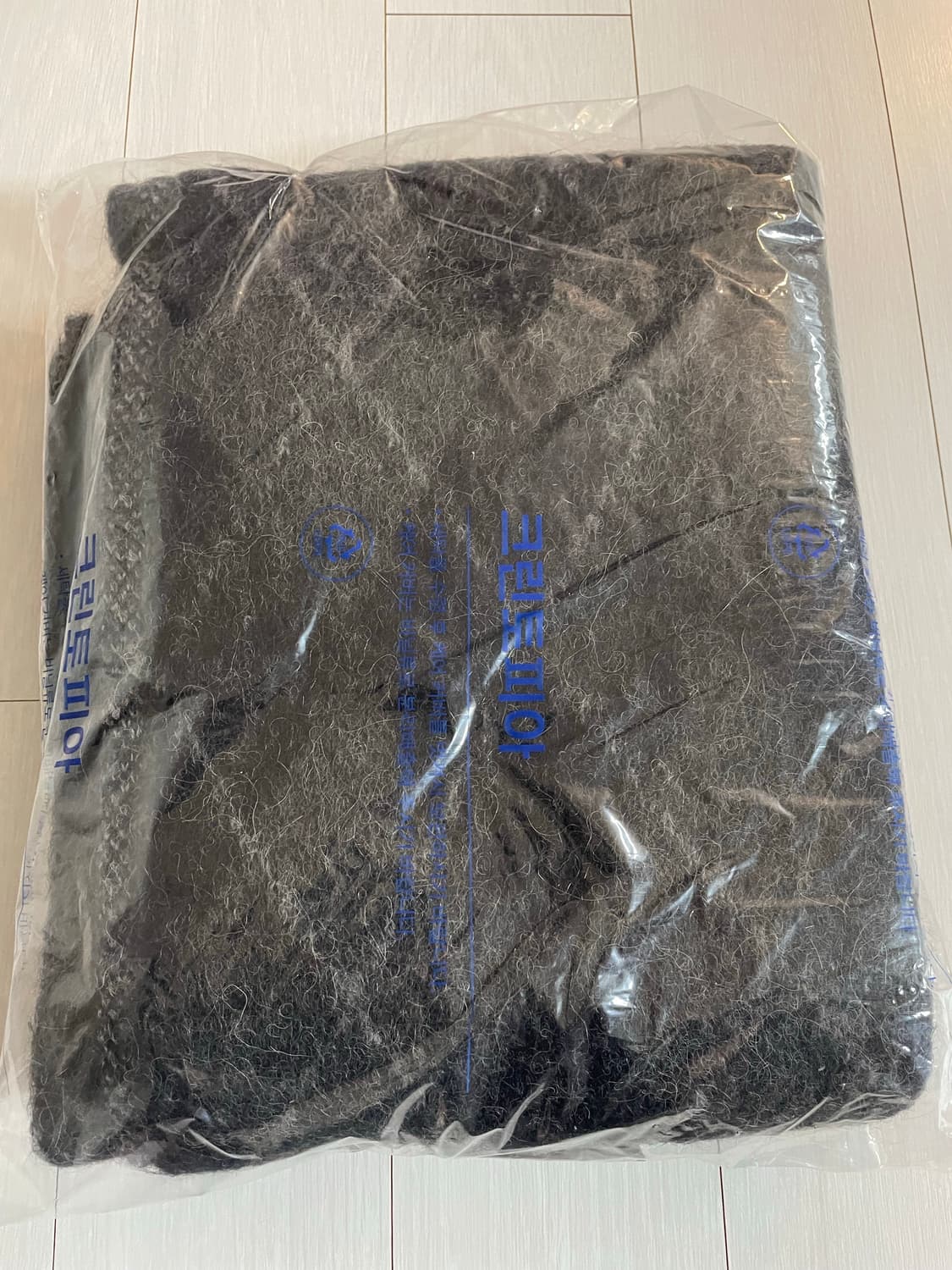 폴리테루 아가일 머플러 차콜  상품이미지2