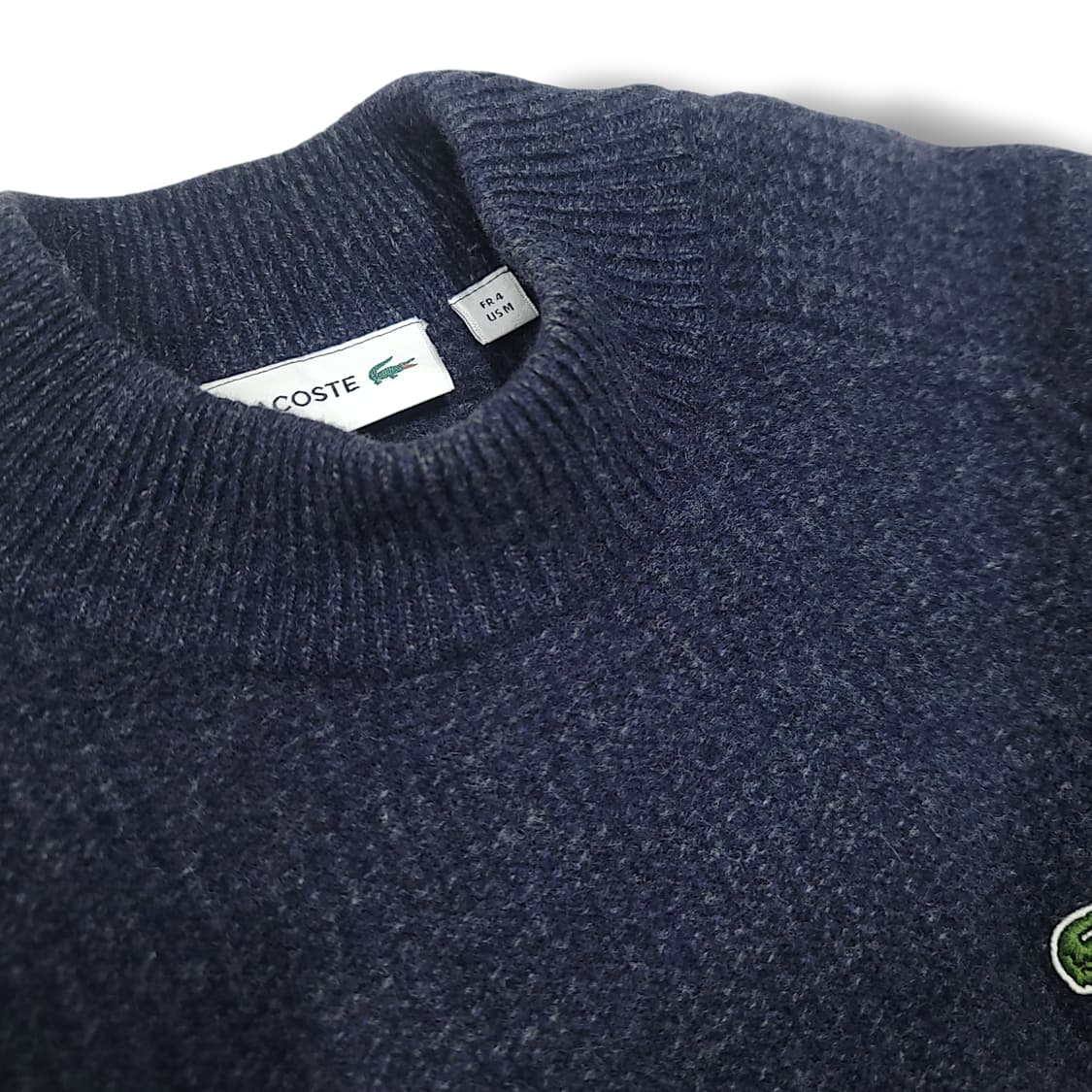 [100] 라코스테 멜란지블루 울 스웨터 니트 상품이미지8