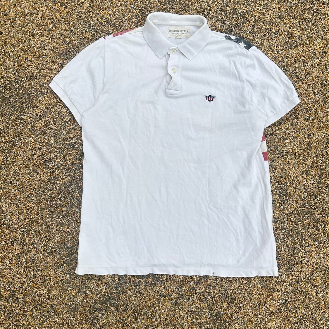데님앤서플라이(Denim&Supply) 빈티지 성조기 카라 티셔츠 상품이미지1