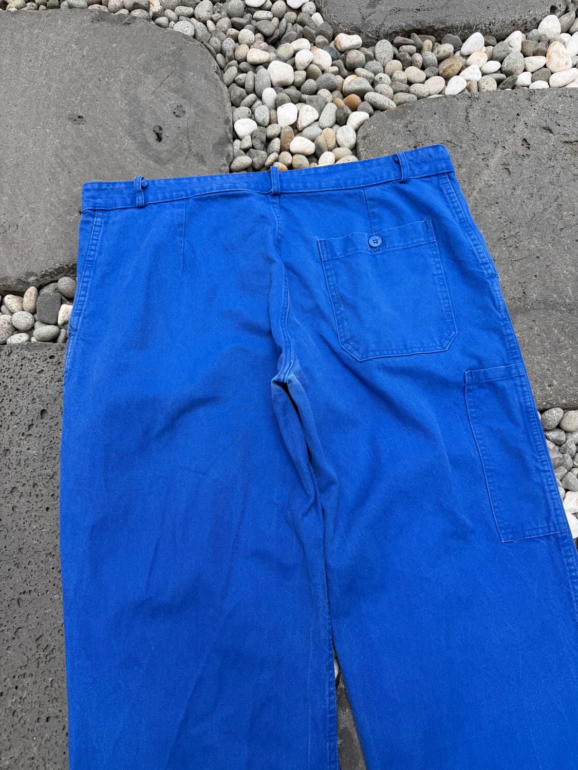 1990s FADED WASHED BLUE WIDE 프렌치워크팬츠 상품이미지10