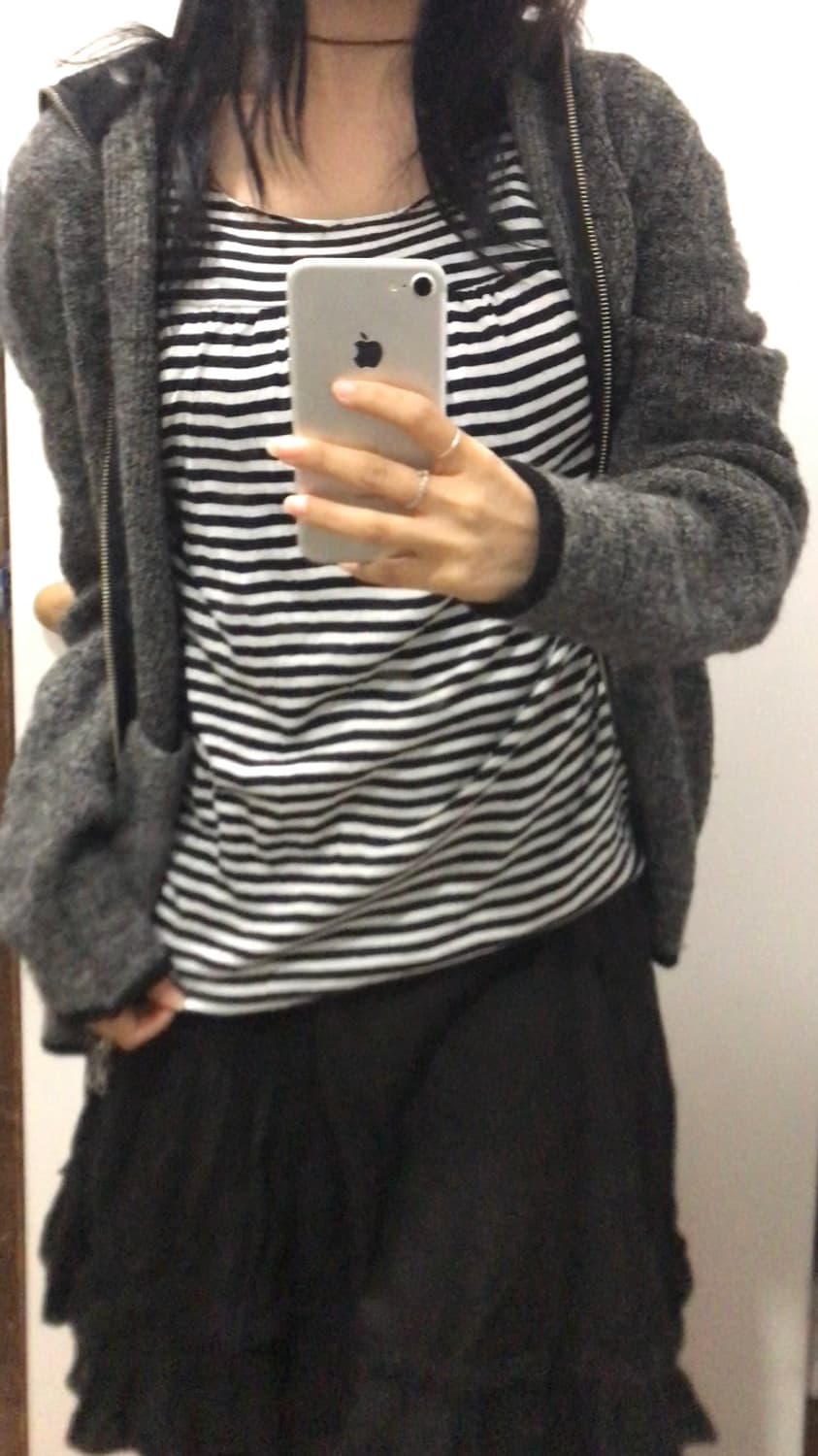 차콜 후드니트집업 상품이미지2