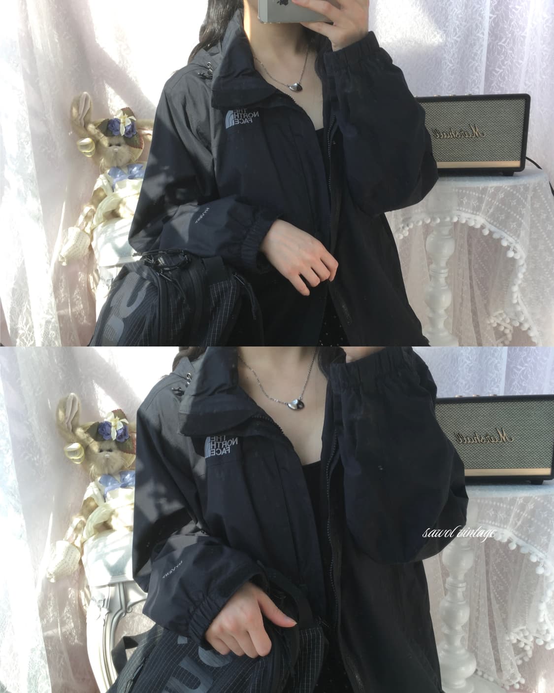 North face black hyvent windbreaker 상품이미지1