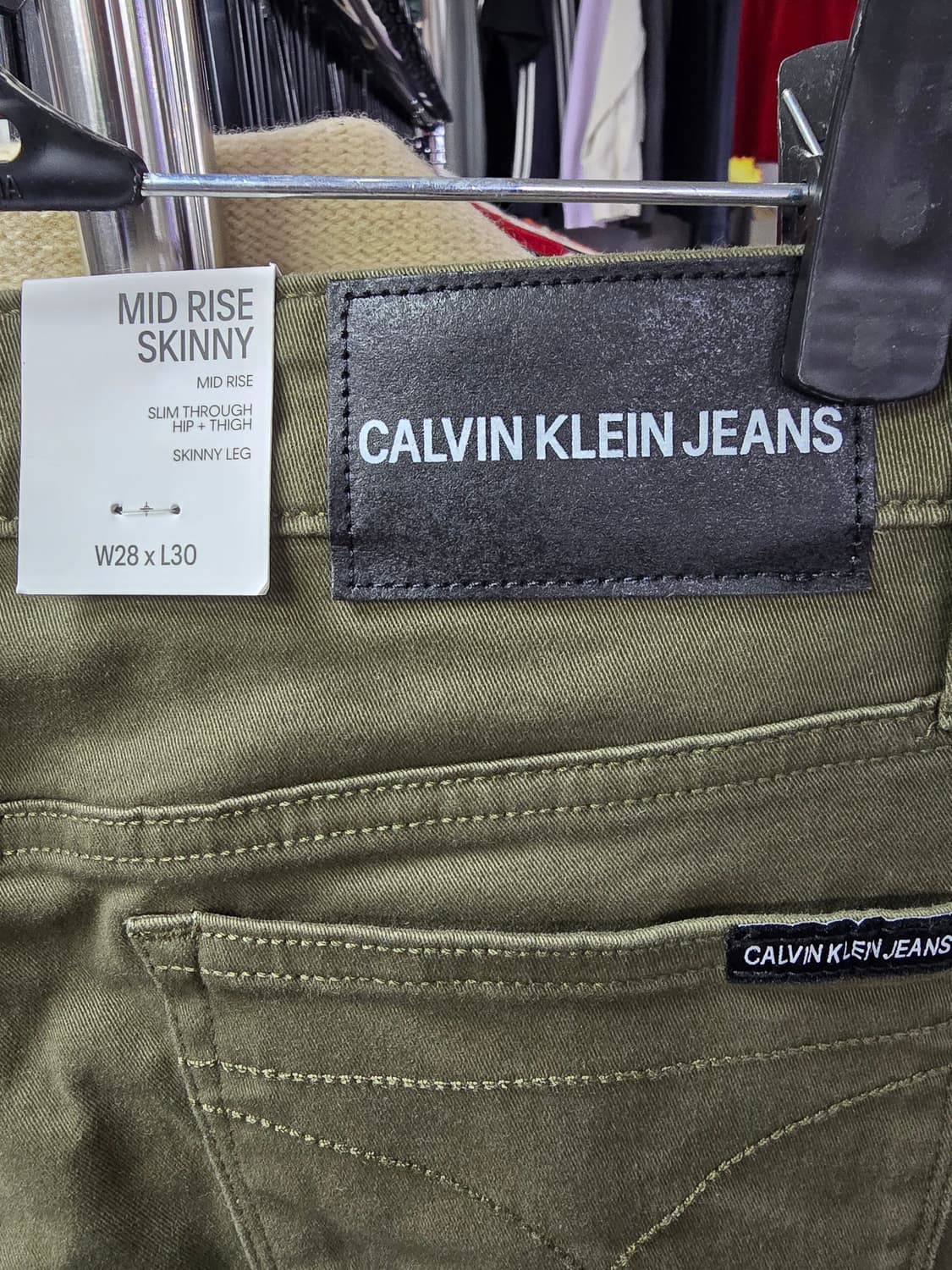 캘빈클라인 진 올리브색 여성 바지 (1342) 상품이미지4