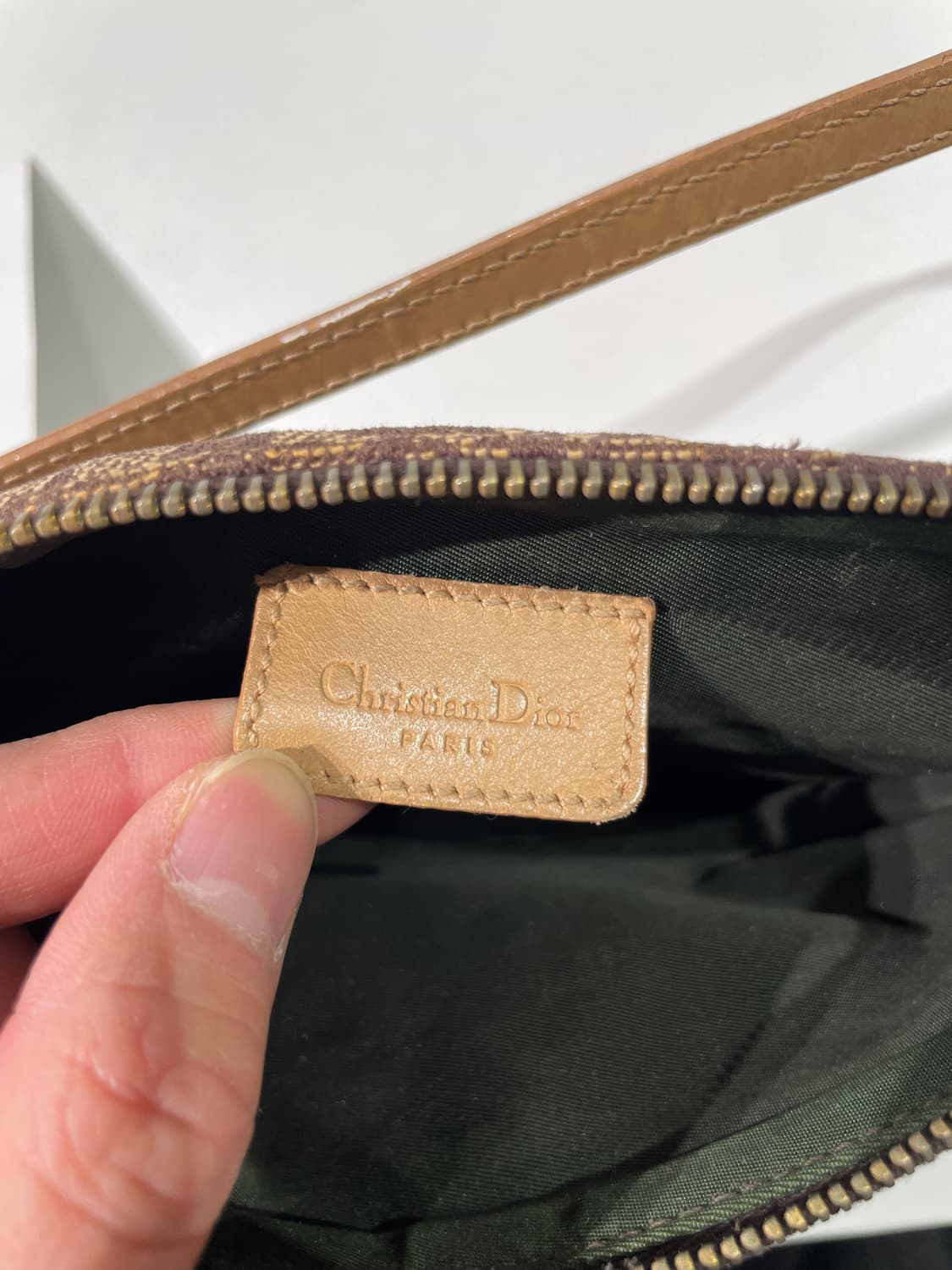 크리스찬 디올 오블리크 베이지 미니 새들백 상품이미지7