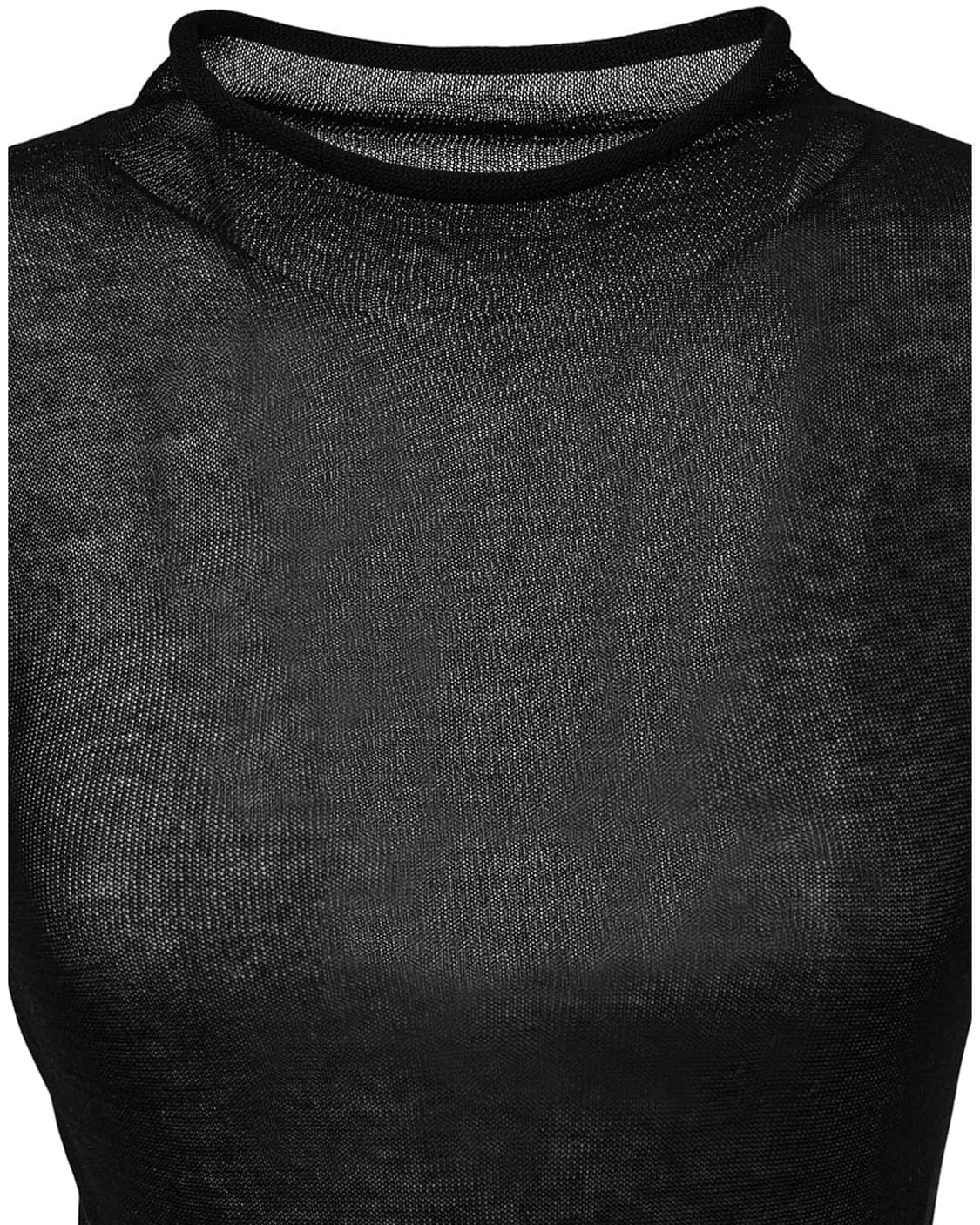 AMOMENTO / SHEER CROPPED KNIT BK 상품이미지6