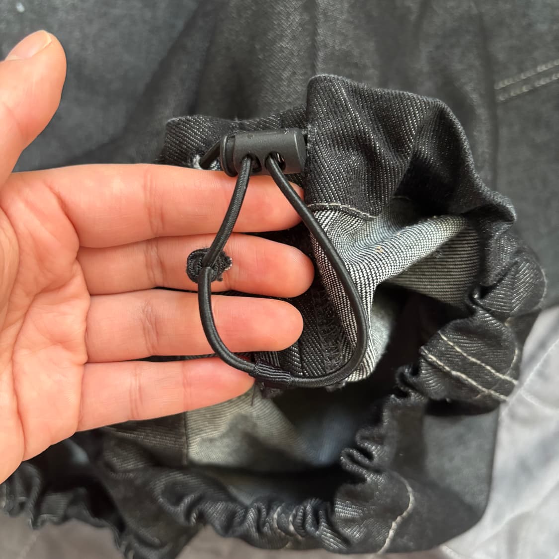 아캄 바지 Knee Pin-tuck Printed Denim Pants 상품이미지4