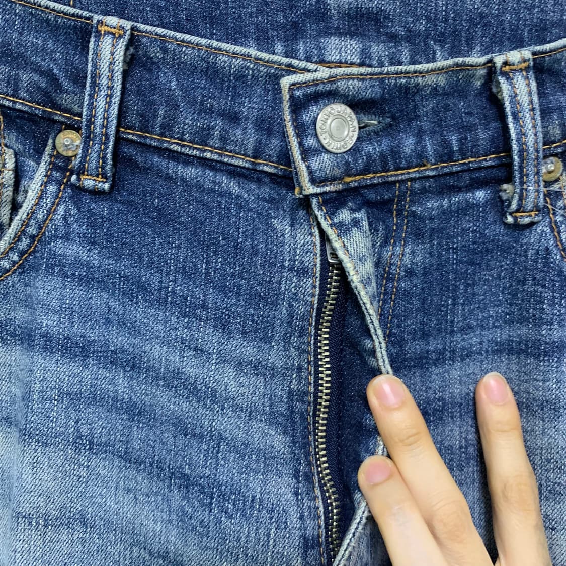 에드윈 재팬 싱글 데미지 컷팅 워싱데님 일자 청바지 30인치 상품이미지8