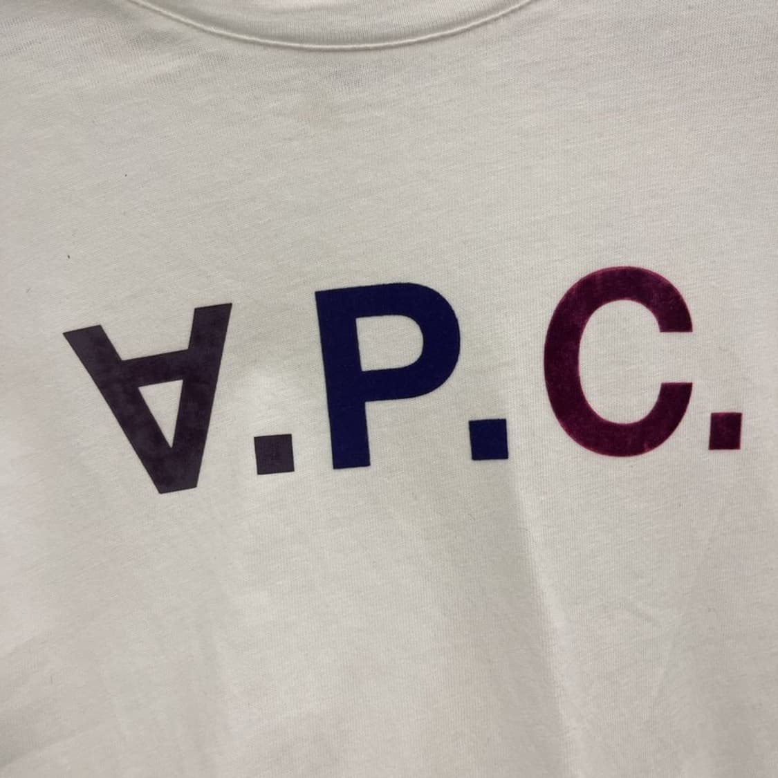 아페쎄 빈티지 스트릿 키치 VPC 벨벳로고 반팔티 S C12055 상품이미지7