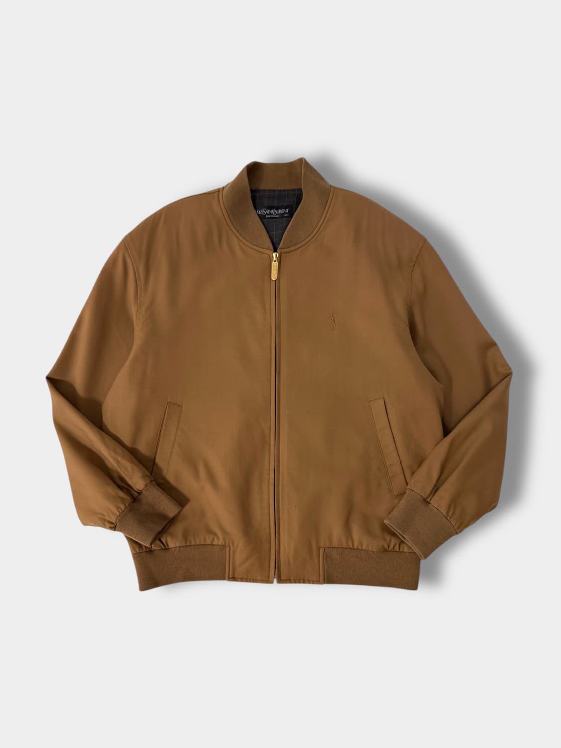 입생로랑 90‘s 오버핏 브라운 울 블루종 자켓 상품이미지1