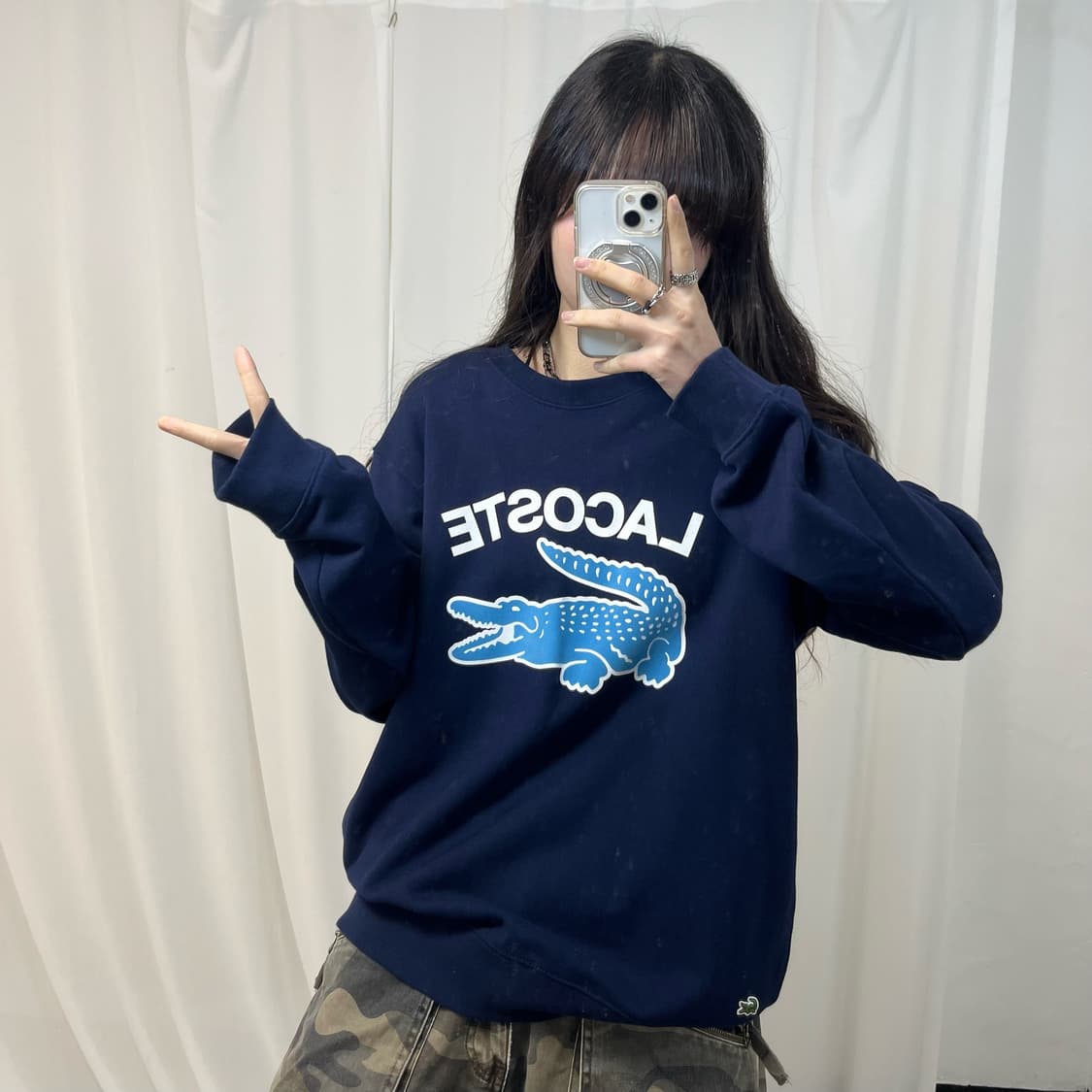 Lacoste Navy Sweatshirt 상품이미지2