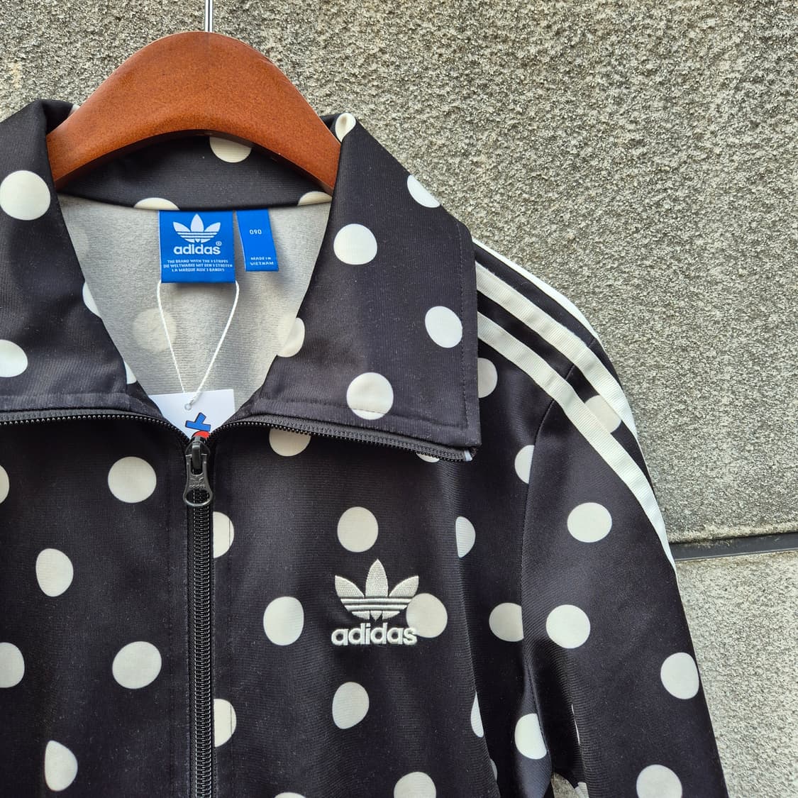 90) adidas 아디다스 도트 땡땡이 파이이버드 져지 상품이미지2