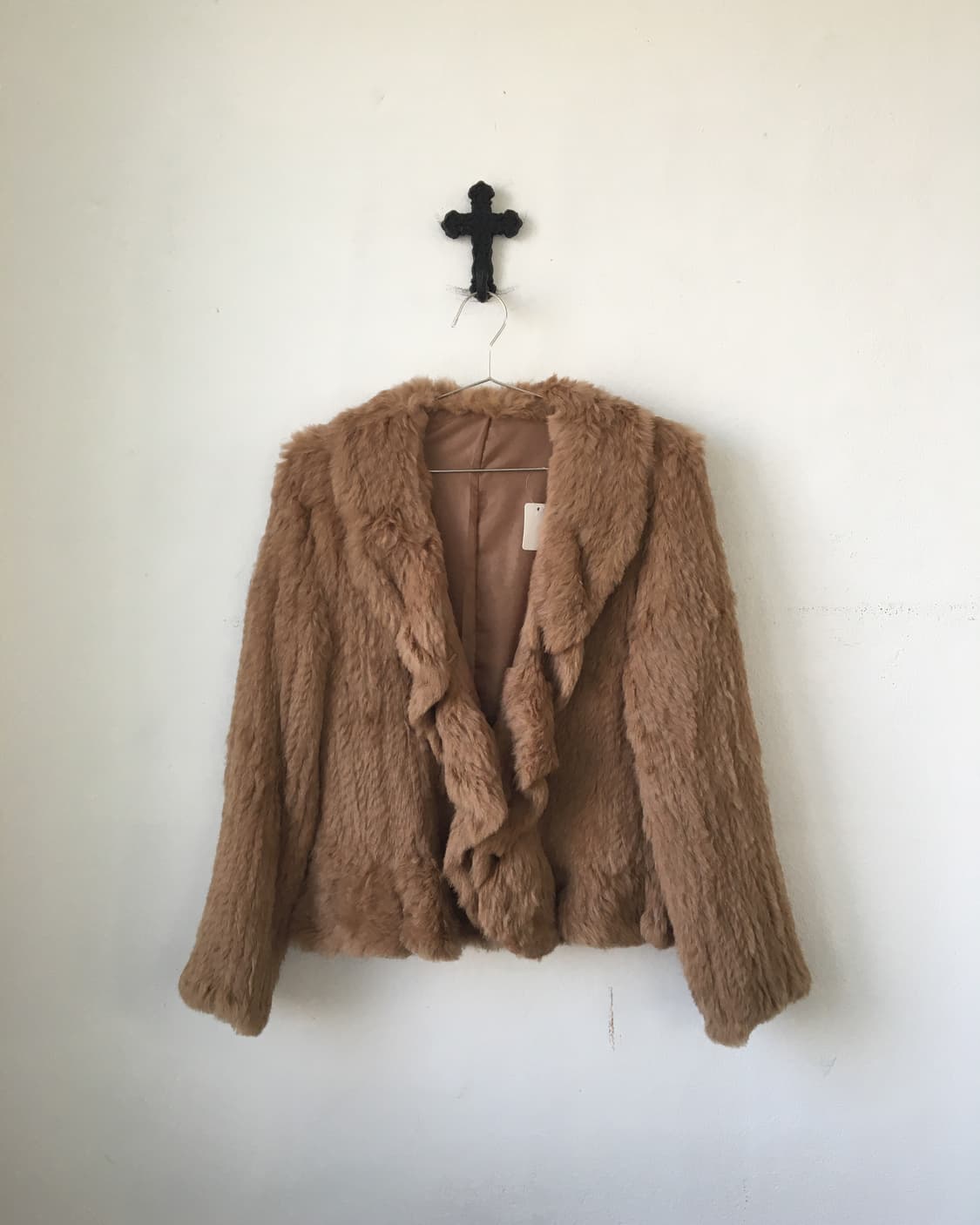 Rabbit fur ruffle point jacket 상품이미지2