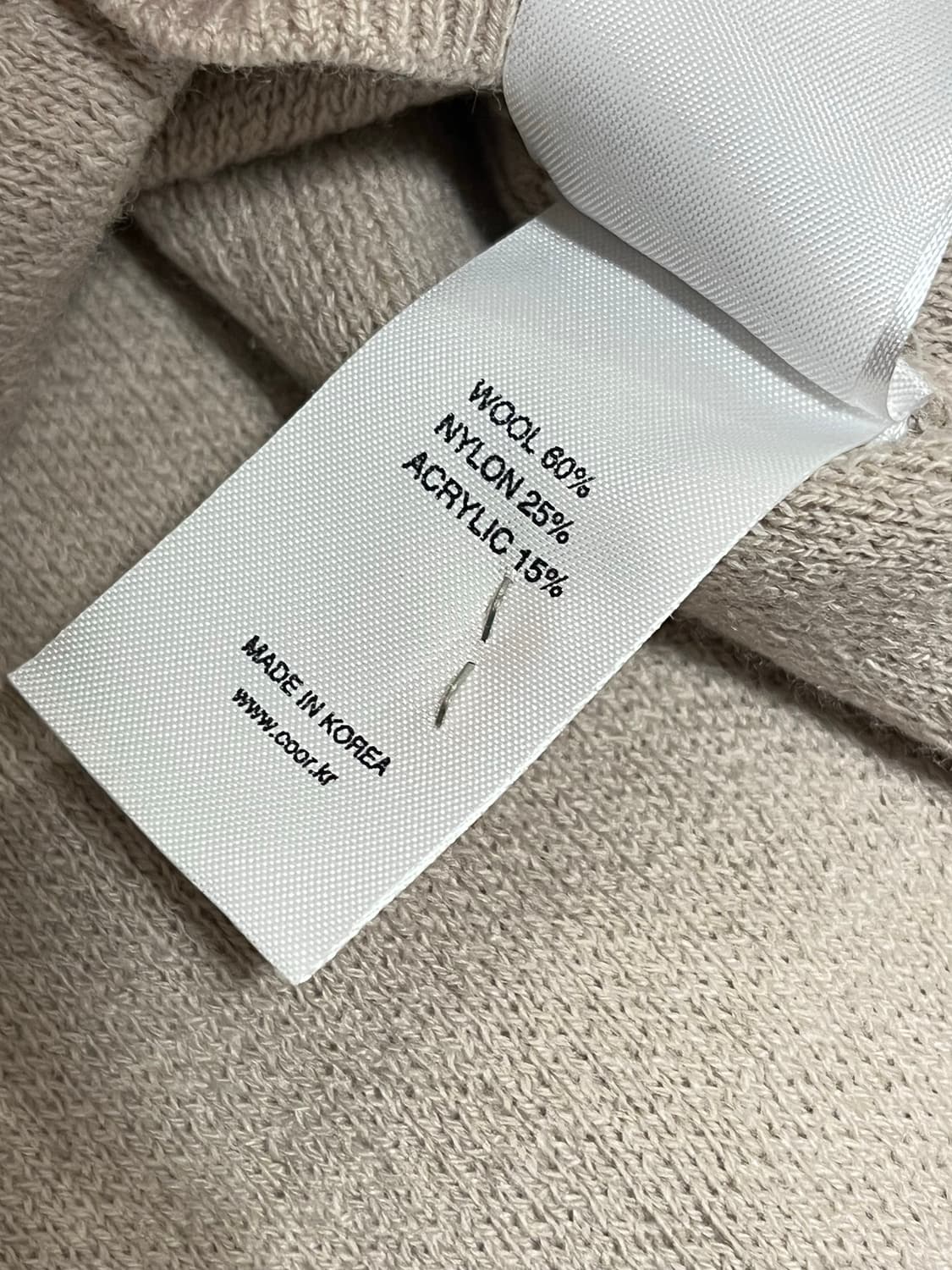 쿠어 울 니트 스웨터 맨투맨 오트밀 상품이미지3