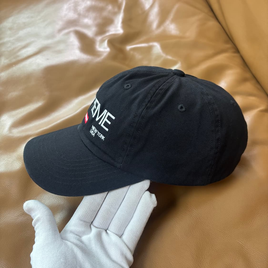 슈프림 6패널 볼캡 모자 Est1994 블랙 상품이미지5