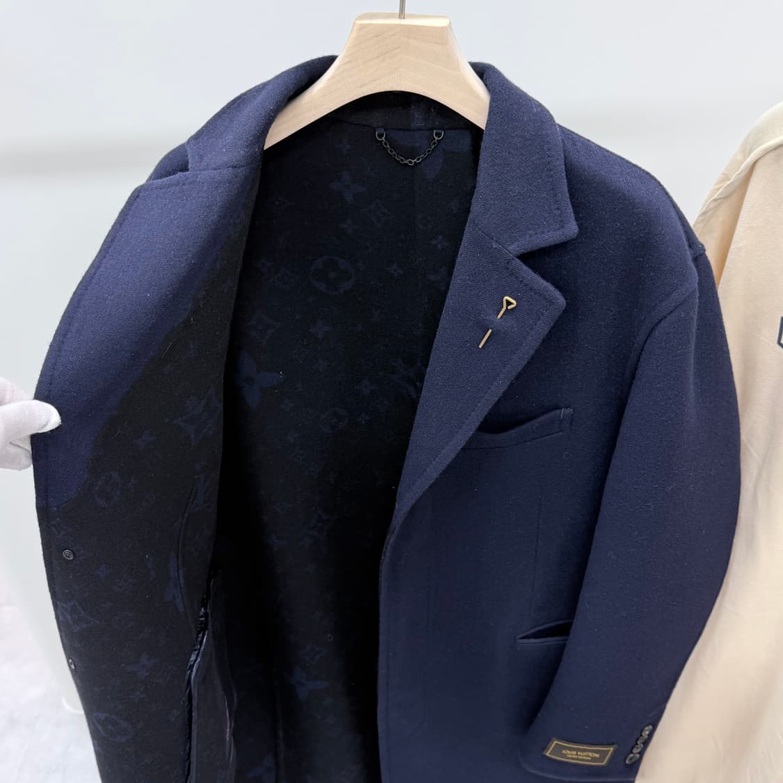 [S+급/52] 루이비통 모노그램 더블 페이스 울 코트 자켓 다크네이비 상품이미지4
