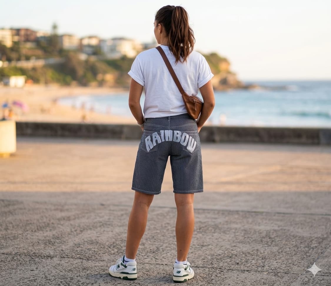 [27-28] DAILY TOPICS 히코리 스트라이프 워크웨어 반바지 상품이미지1