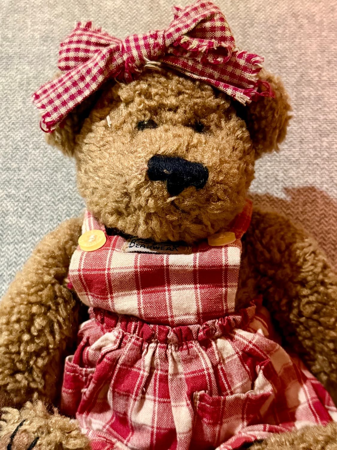 보이즈베어 빈티지 체크 곰인형 테디베어 상품이미지3
