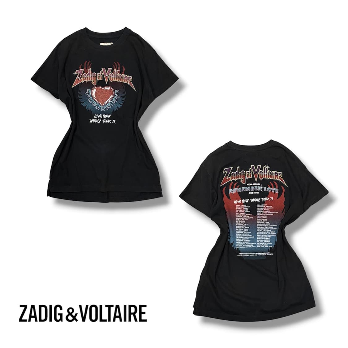 쟈딕앤볼테르 프린팅 반팔티 상품이미지2