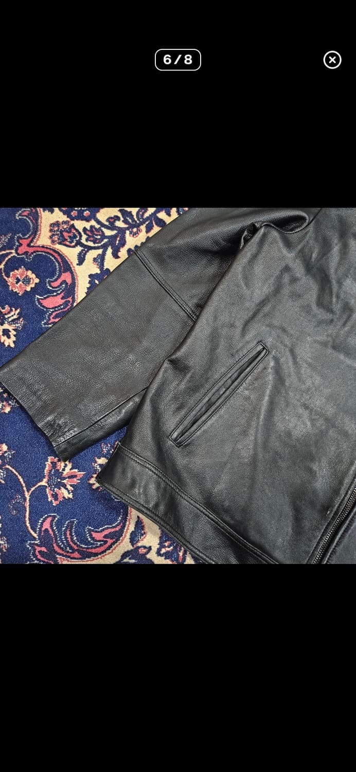 SOPRANINO 양가죽 베이직 버튼 카라넥 빈티지 자켓 100 상품이미지6