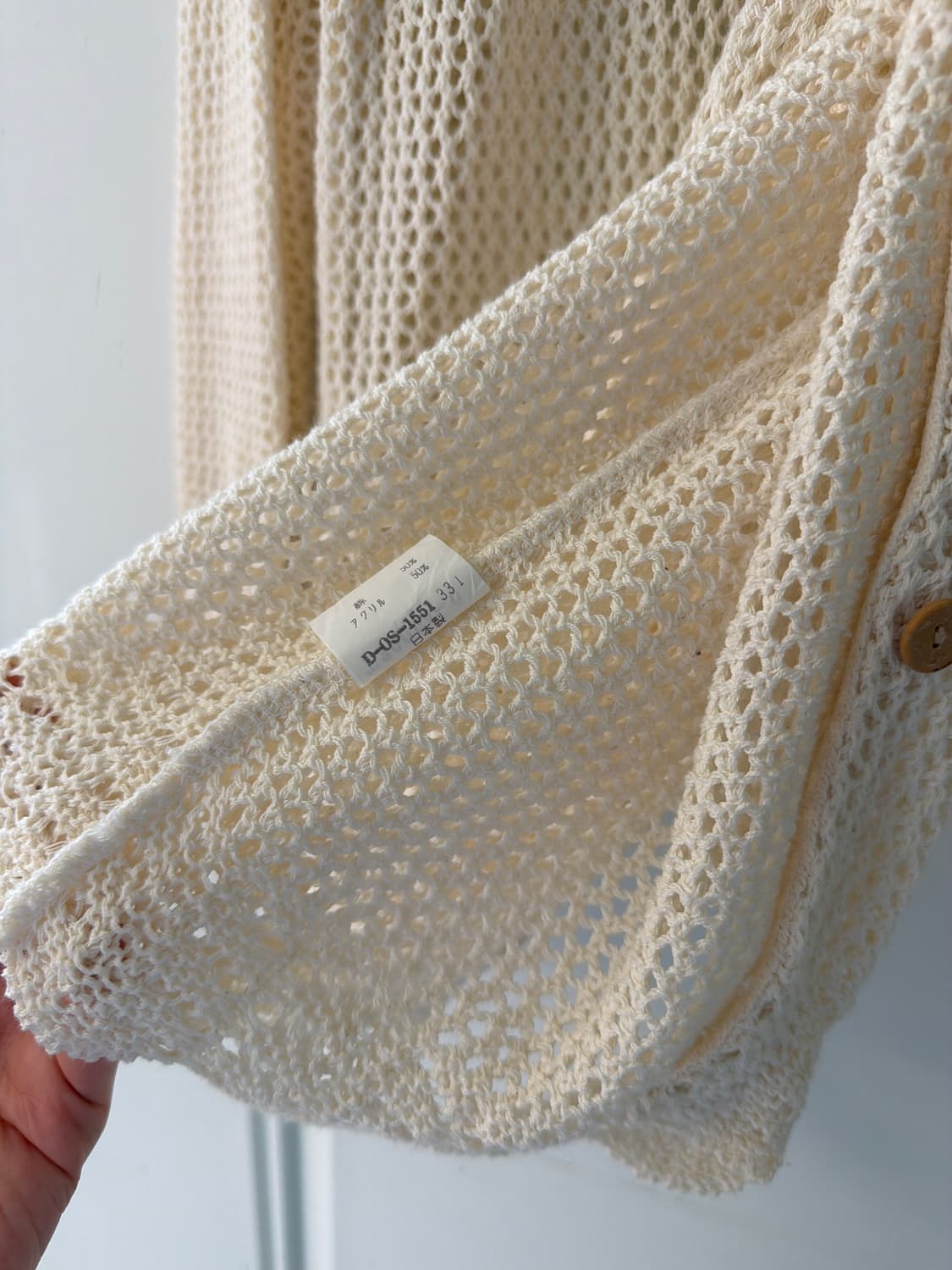 일본빈티지 크로셰 썸머 니트 후드 가디건 상품이미지8
