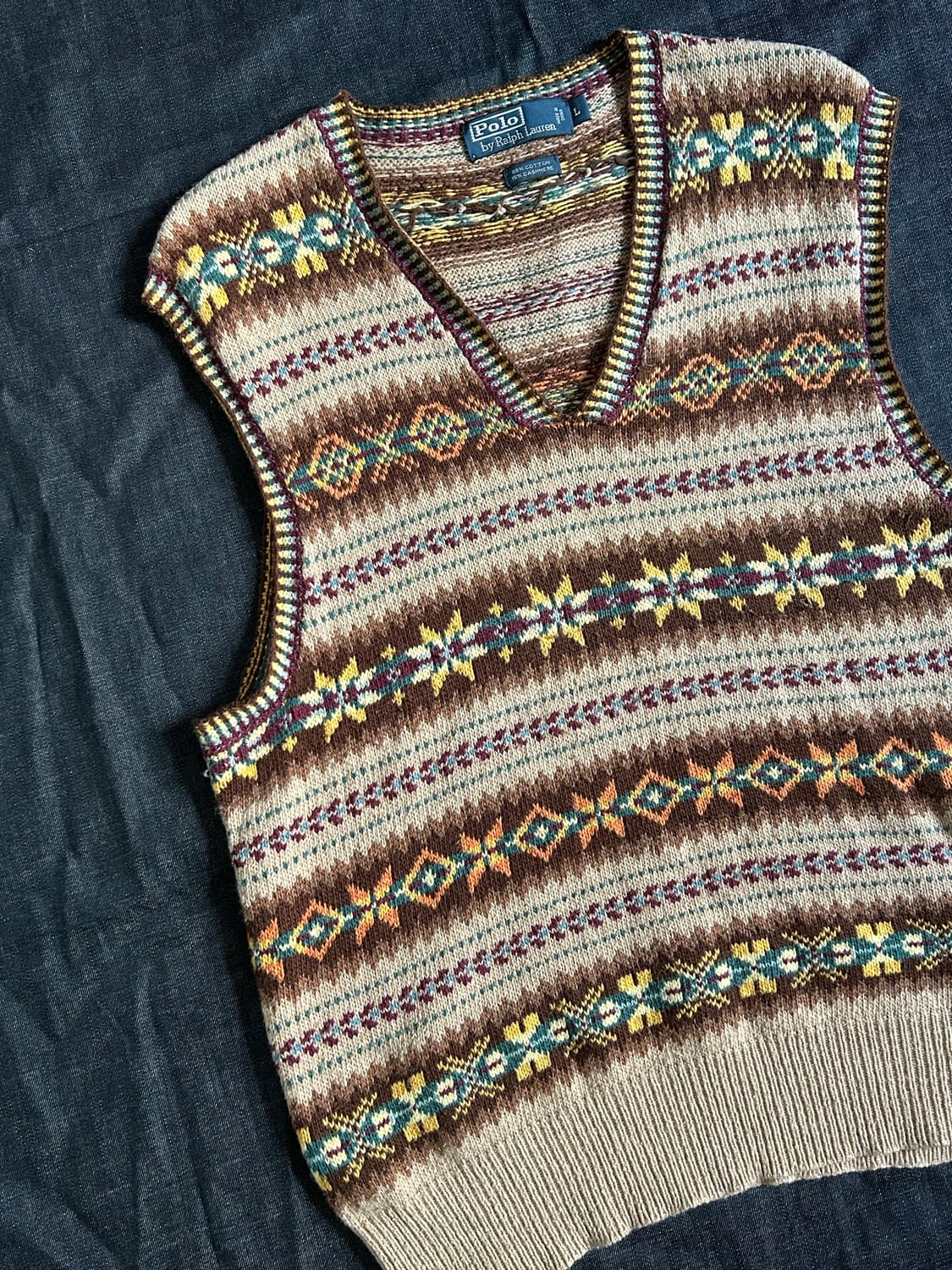 폴로랄프로렌 캐시미어 블렌드 페어아일 니트 베스트 상품이미지2