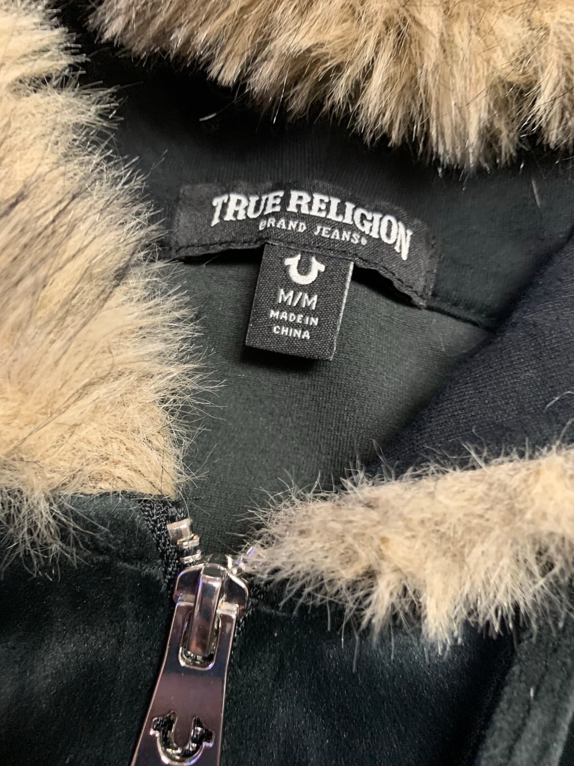 [새제품] 트루 릴리젼 벨벳 퍼 트림 후드집업 상품이미지7