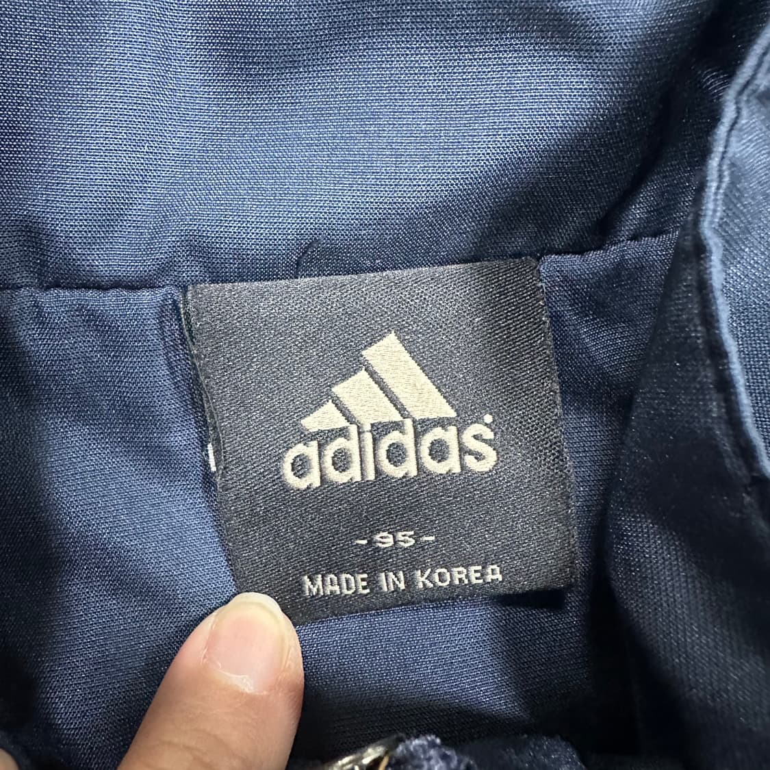 ✨ (바배) 아디다스 네이비 블루 삼선 우븐 바람막이 상품이미지3