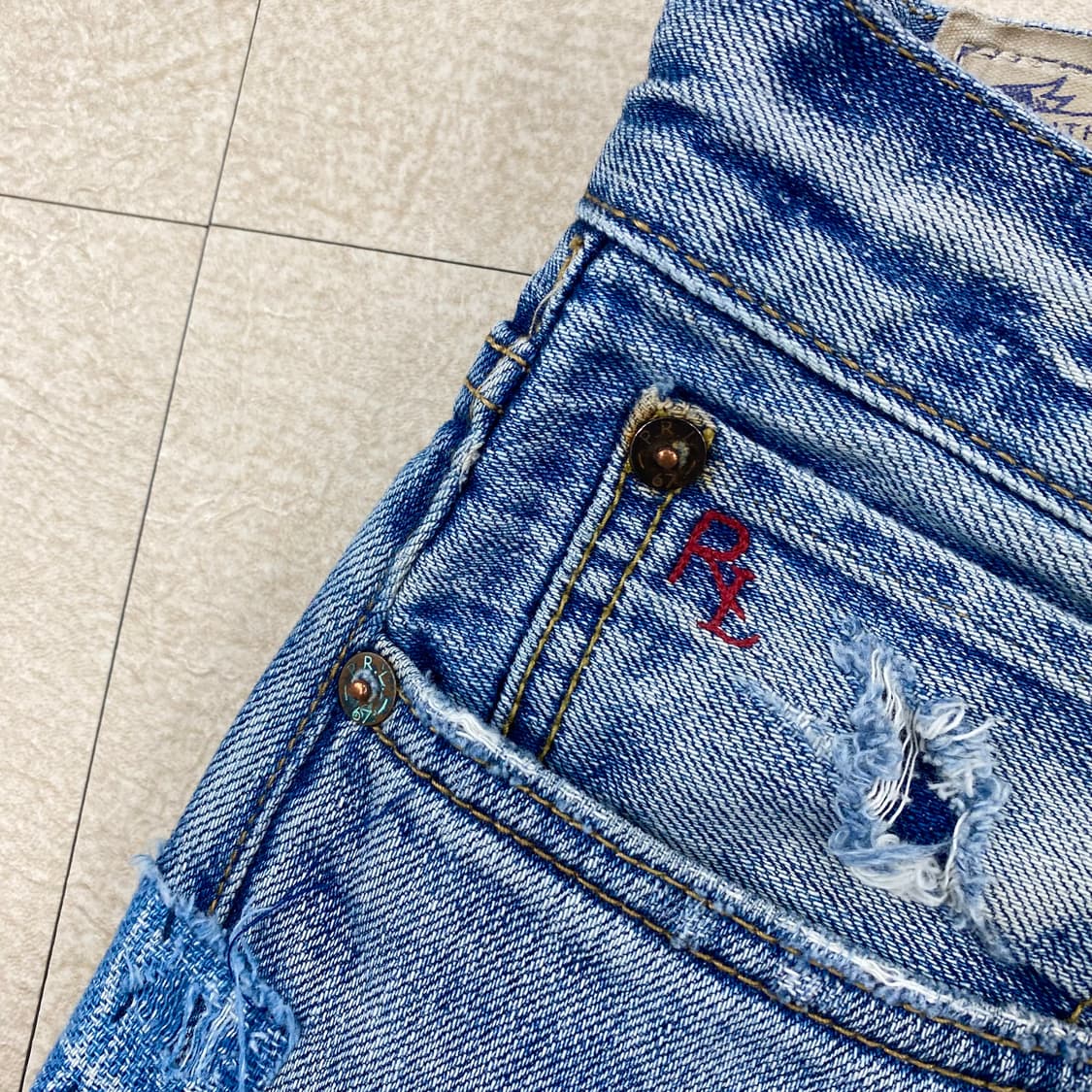 폴로 설리반 패치워크 데님 진 (34) 상품이미지3