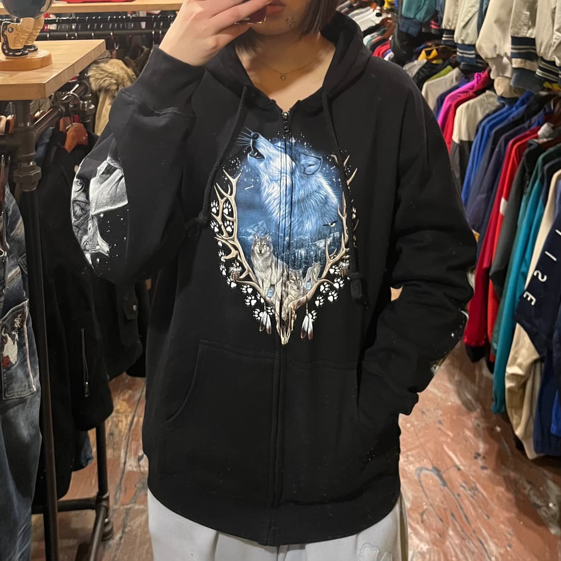 [HI] 빈티지 기모 후드집업 상품이미지2