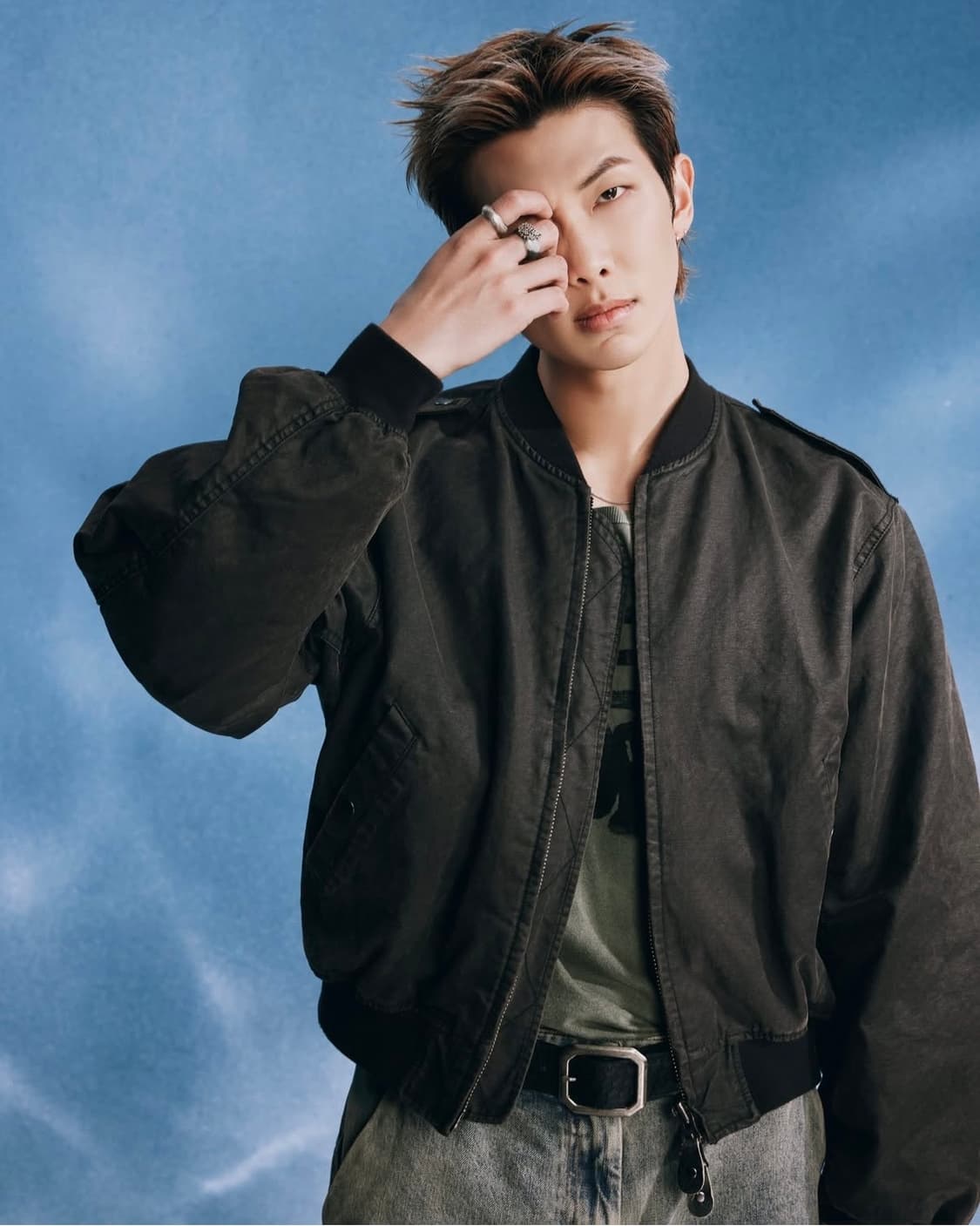 (주우재, RM 착용) 쿠어 스톤 워시드 L2B 봄버 다크브라운 상품이미지2