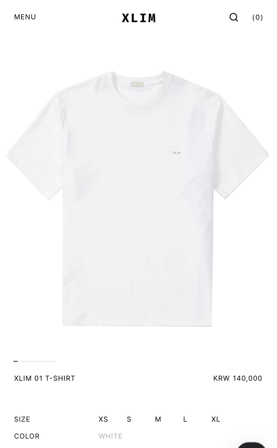 엑슬림 01 T-shirt 시퀀스 티셔츠 화이트 상품이미지1