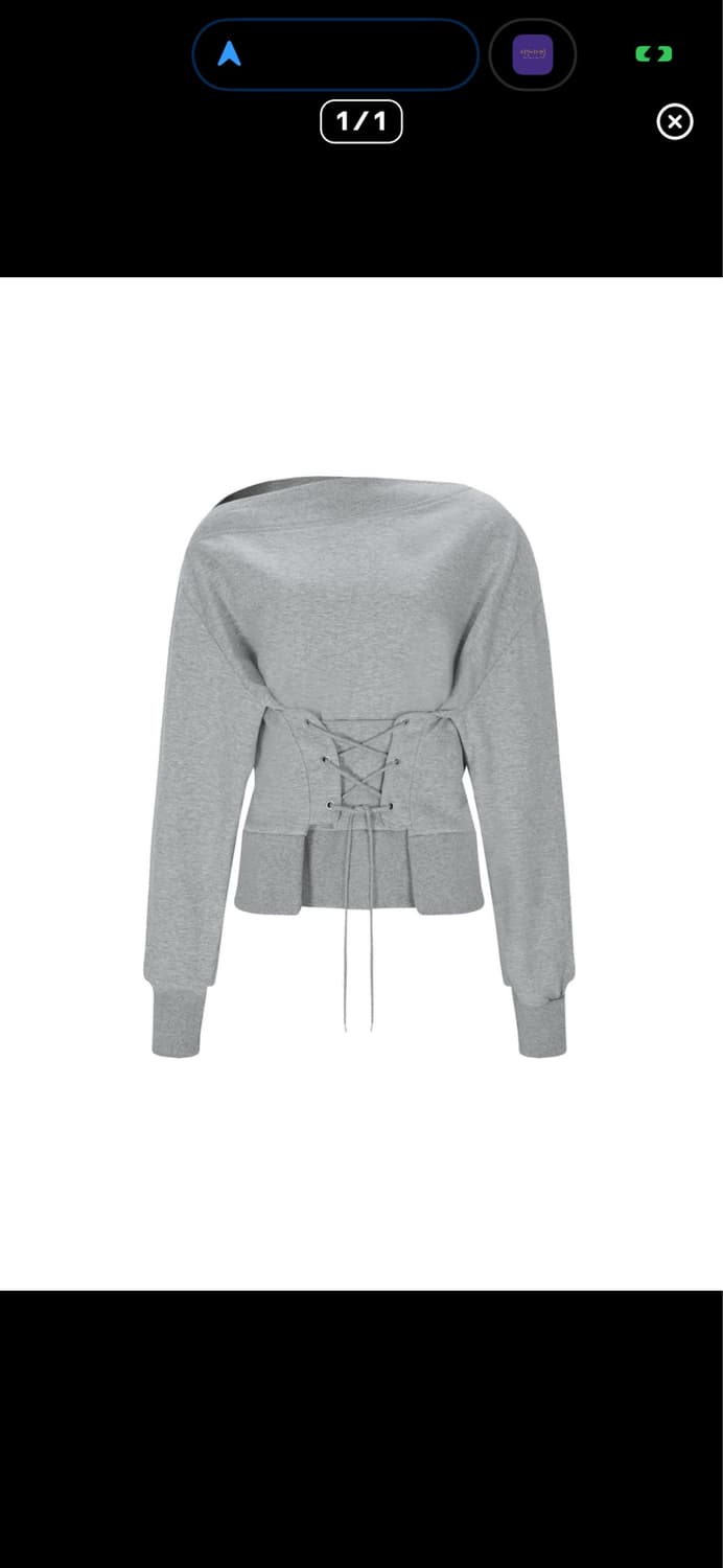 보헤미안서울 corset sweatshirts, 그레이 상품이미지1