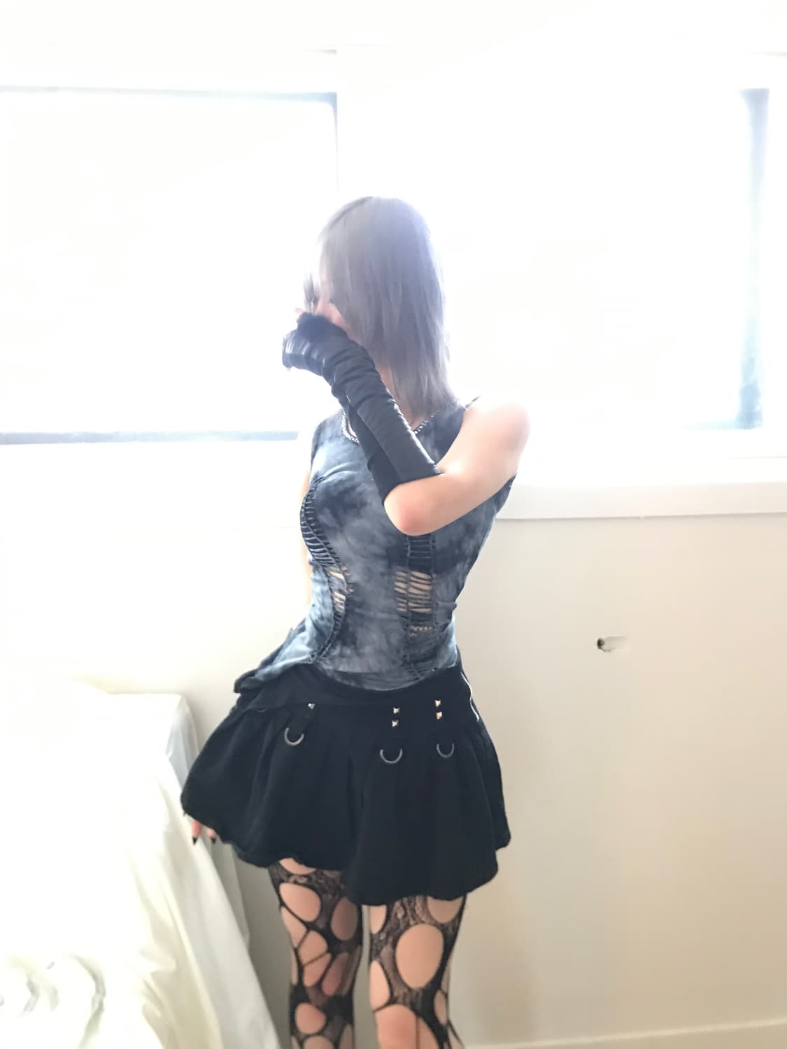 Tie-dye punk top+skirt set 🎸 상품이미지10
